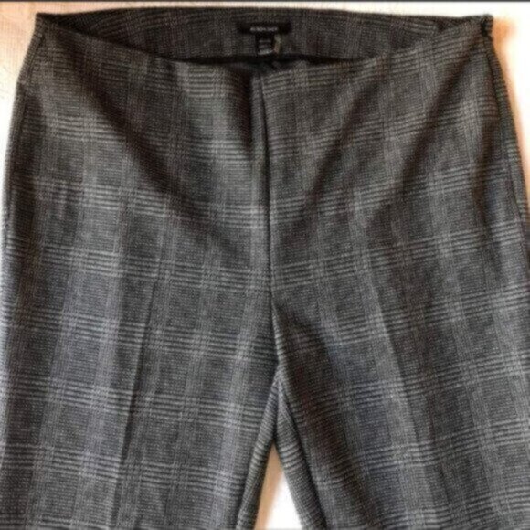 Alison Sheri -Tall High Waist Grey Plaid Dress Pants Women's Sz XL - Picture 4 of 8
